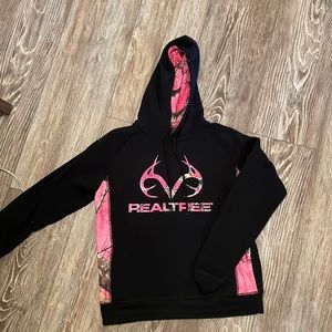 Black and pink camo sweatshirt